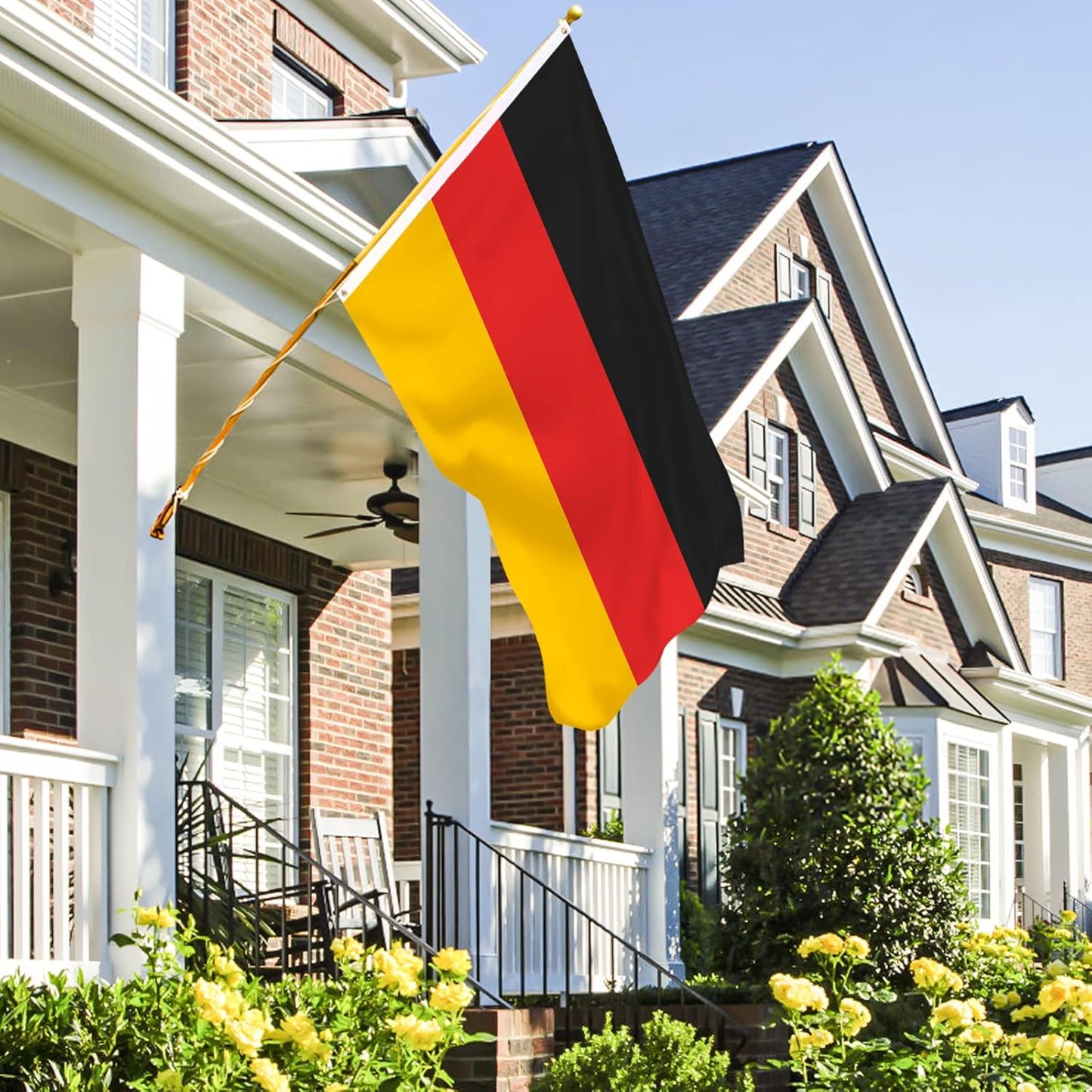 German Flag 3 X 5 Ft, Large Germany Flag for outside - Double Side with Brass Eyelets for Olympic Party Decorations, Oktoberfest Bar Garden Street Decoration Indoor Outdoor