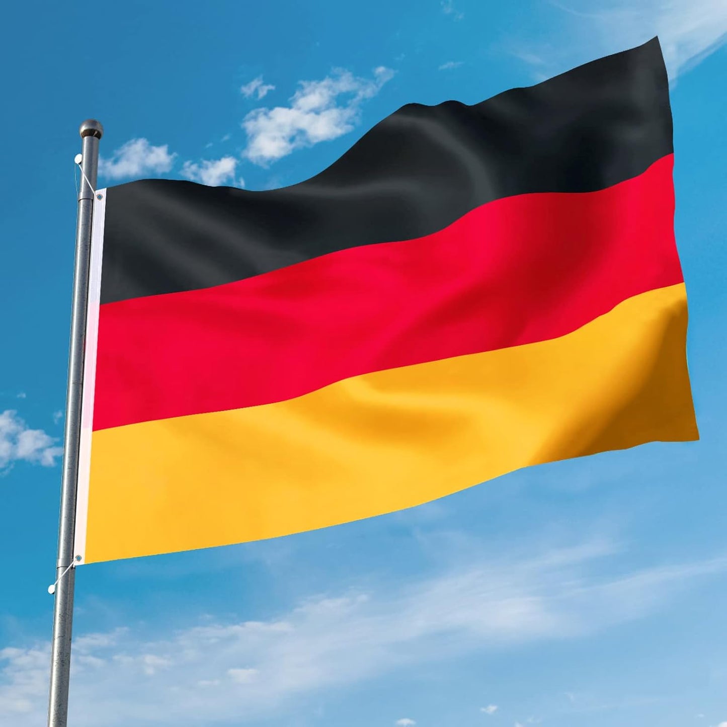 German Flag 3 X 5 Ft, Large Germany Flag for outside - Double Side with Brass Eyelets for Olympic Party Decorations, Oktoberfest Bar Garden Street Decoration Indoor Outdoor
