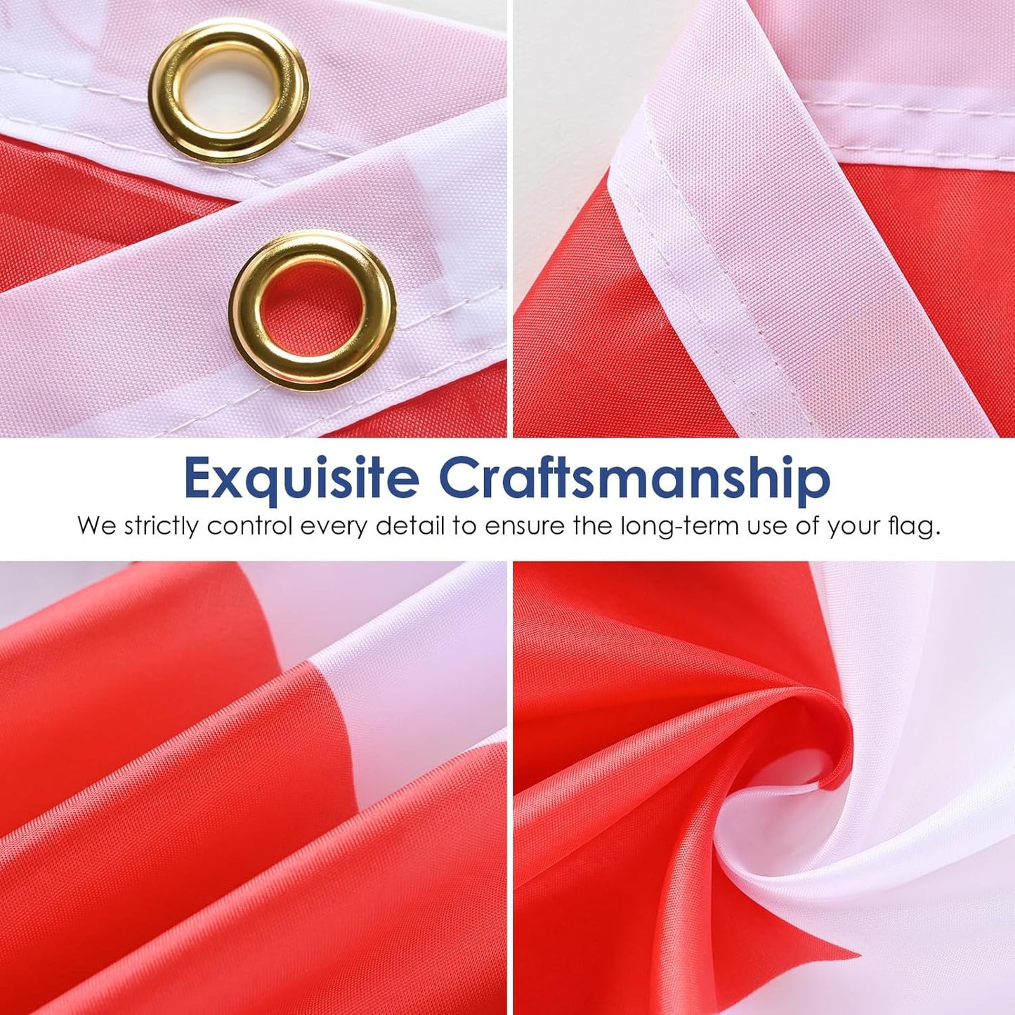 Canada Flag 3 X 5 Ft, Large Canadian Flags for outside - Double Side with Brass Eyelets for Olympic Party Decorations, Bar Garden Street Decoration Indoor Outdoor