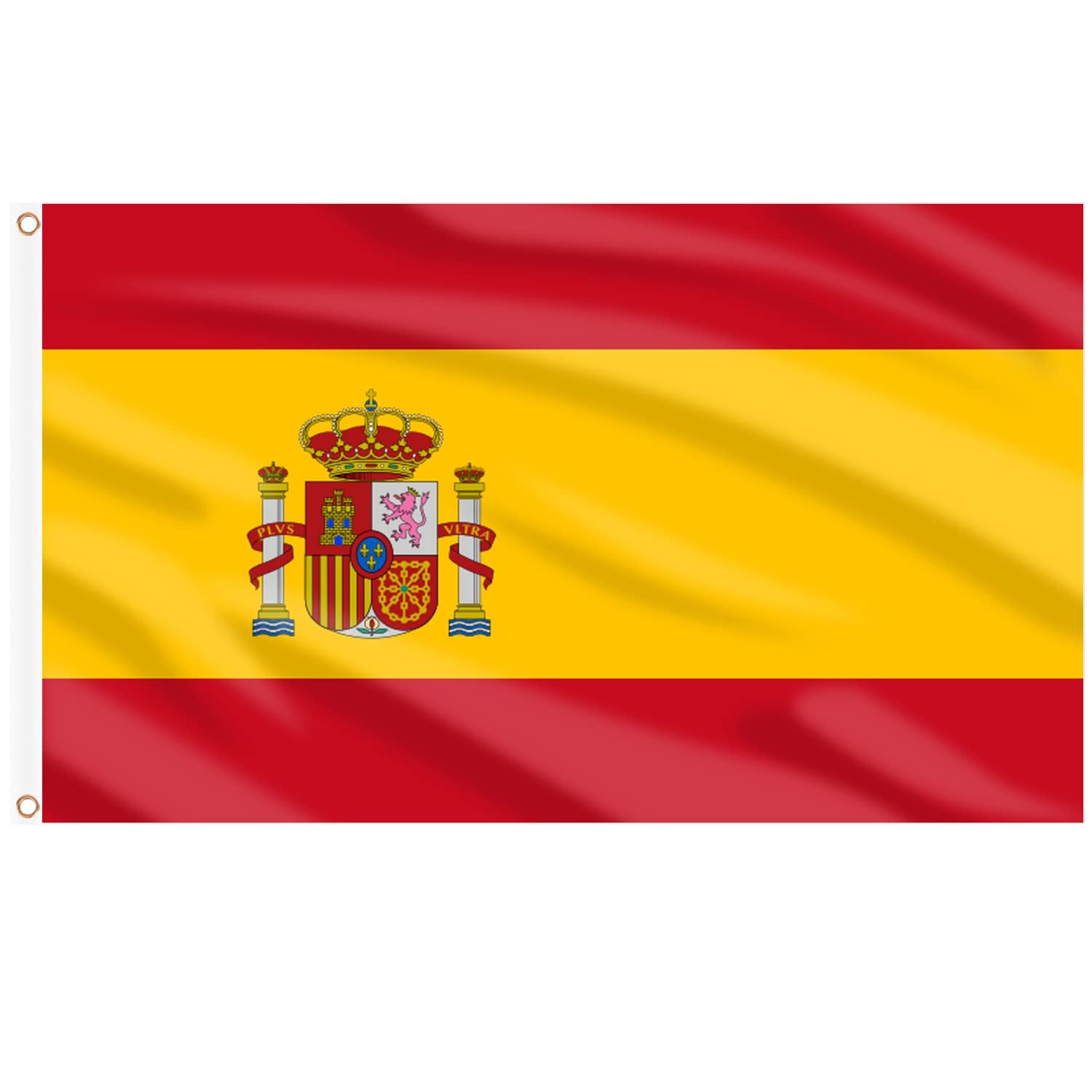 Spain Flag Spanish Flag 3X5 Ft, Large Spain National Flags - Double Side with Brass Eyelets for Spanish Party Decorations, Bar Garden Street Decoration Indoor Outdoor