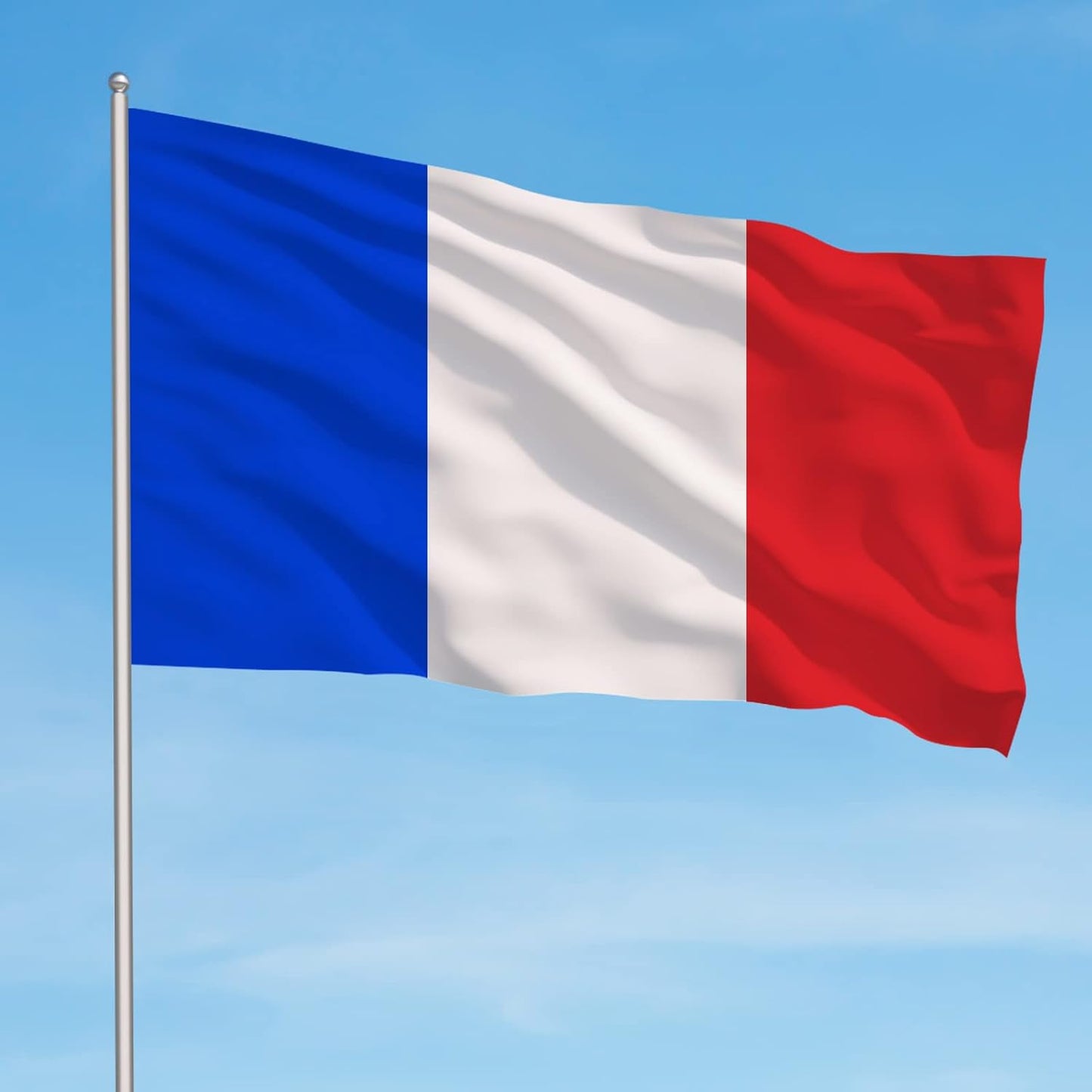 French Flag 3 X 5 Ft France Flag, Large France National Flags for outside - Double Side with Brass Eyelets for Olympic Party Decorations, Bar Garden Street Decoration Indoor Outdoor