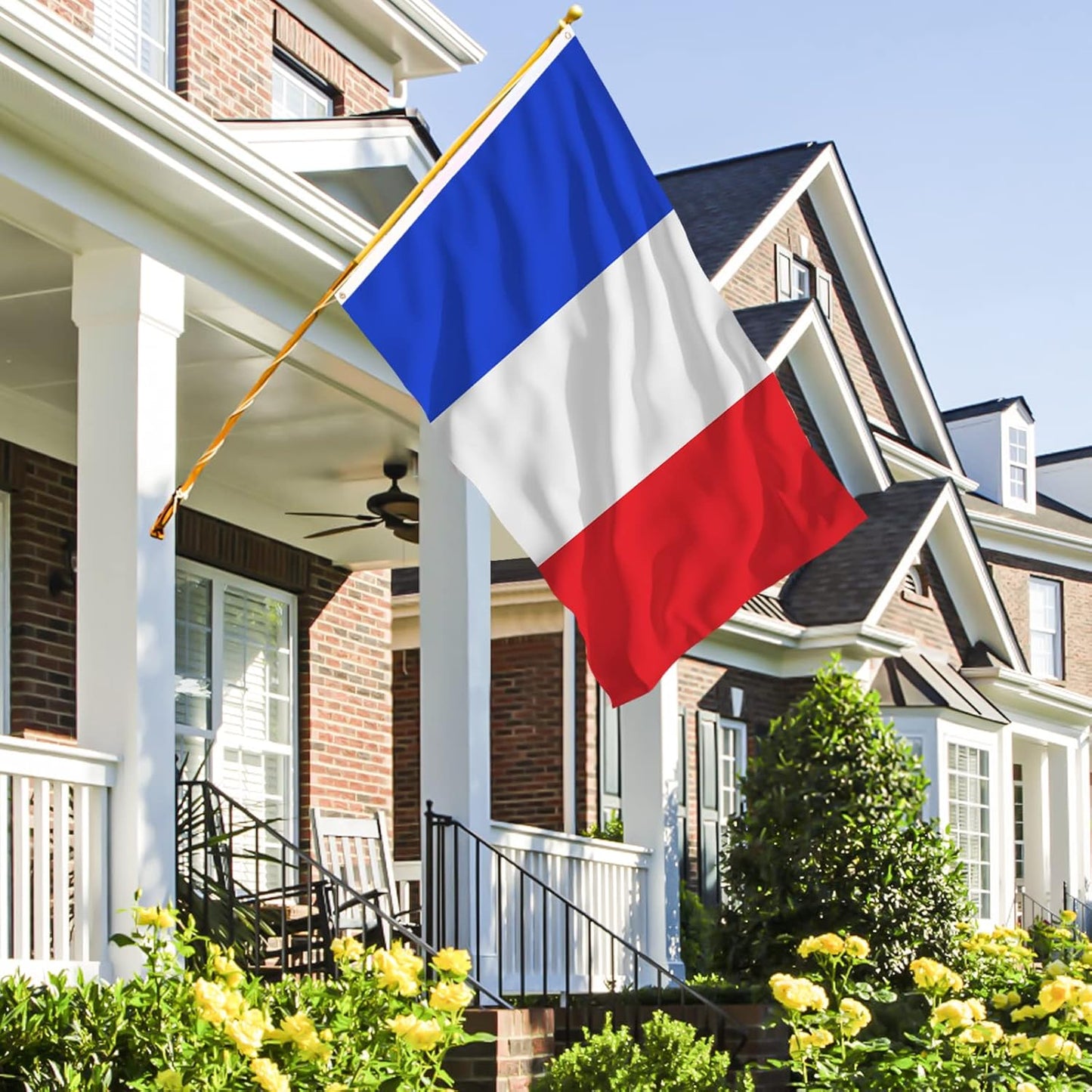 French Flag 3 X 5 Ft France Flag, Large France National Flags for outside - Double Side with Brass Eyelets for Olympic Party Decorations, Bar Garden Street Decoration Indoor Outdoor