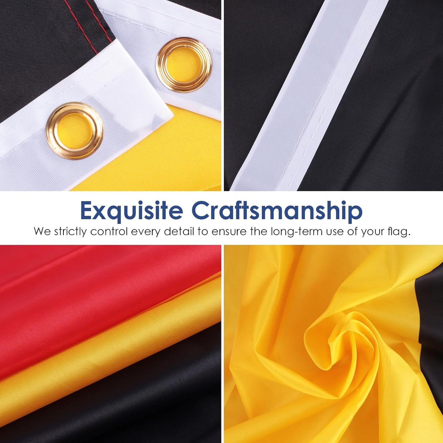 Belgium Flag Belgian Flag 3X5 Ft, Large Belgian National Flags - Double Side with Brass Eyelets for Belgium Party Decorations, Bar Garden Street Decoration Indoor Outdoor