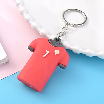 Football Jersey 2024 Keychain Cartoon Figures Soccer Birthday Party Supplies Toy Key Ring Messii Jerseys Souvenir for Men