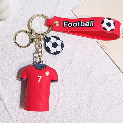 Football Jersey 2024 Keychain Cartoon Figures Soccer Birthday Party Supplies Toy Key Ring Messii Jerseys Souvenir for Men