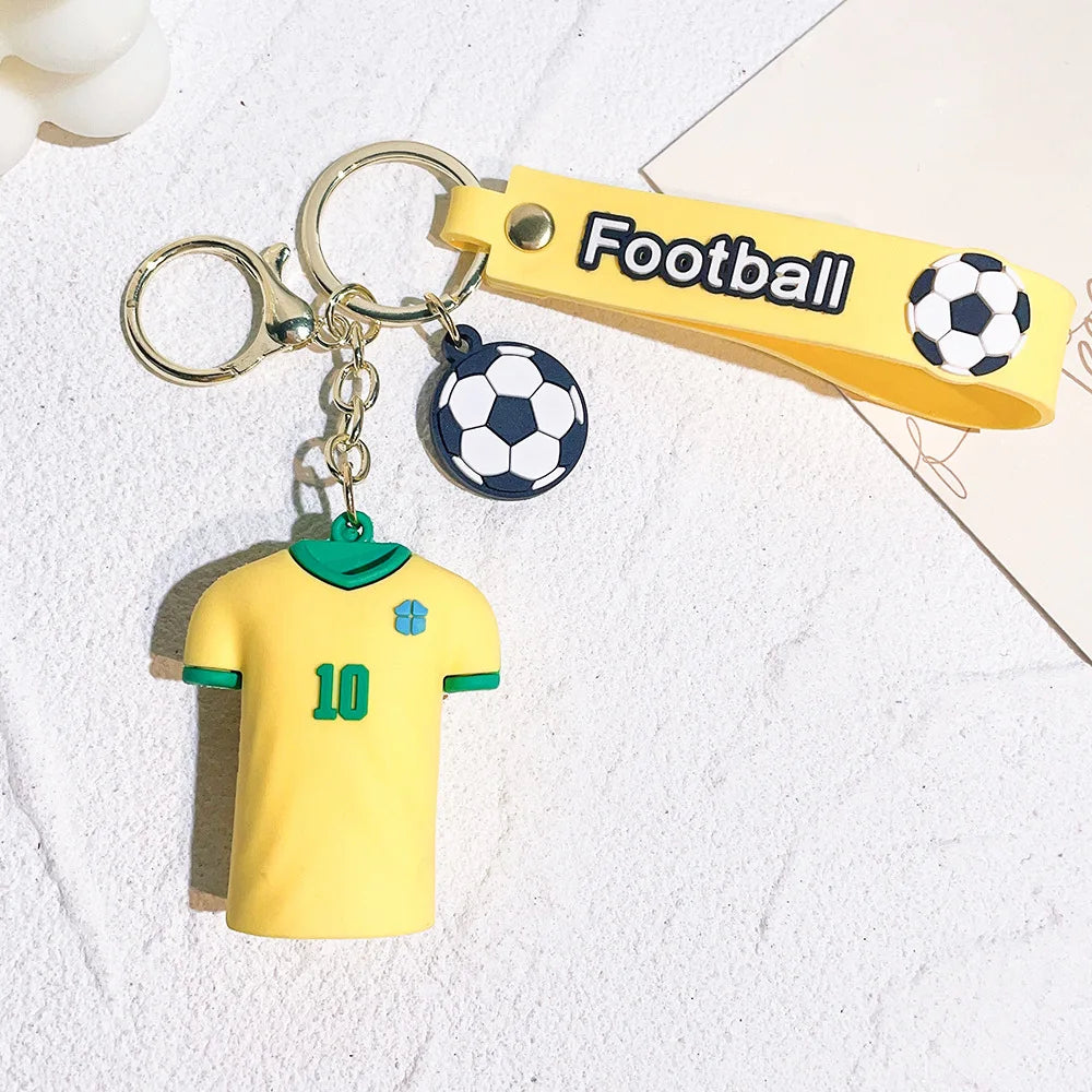 Football Jersey 2024 Keychain Cartoon Figures Soccer Birthday Party Supplies Toy Key Ring Messii Jerseys Souvenir for Men