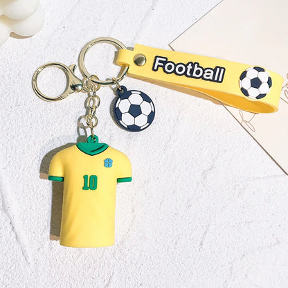 Football Jersey 2024 Keychain Cartoon Figures Soccer Birthday Party Supplies Toy Key Ring Messii Jerseys Souvenir for Men