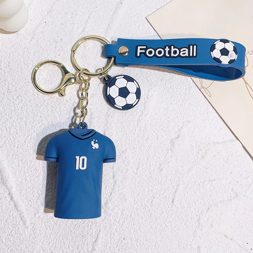 Football Jersey 2024 Keychain Cartoon Figures Soccer Birthday Party Supplies Toy Key Ring Messii Jerseys Souvenir for Men