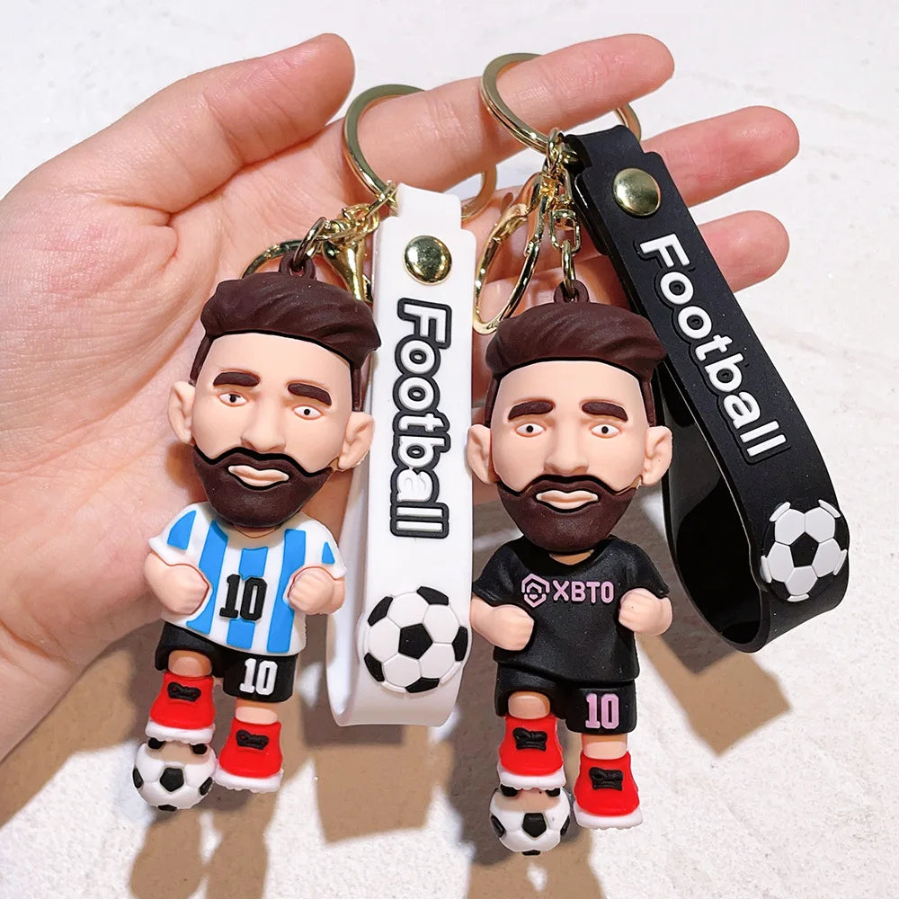 Football Jersey 2024 Keychain Cartoon Figures Soccer Birthday Party Supplies Toy Key Ring Messii Jerseys Souvenir for Men