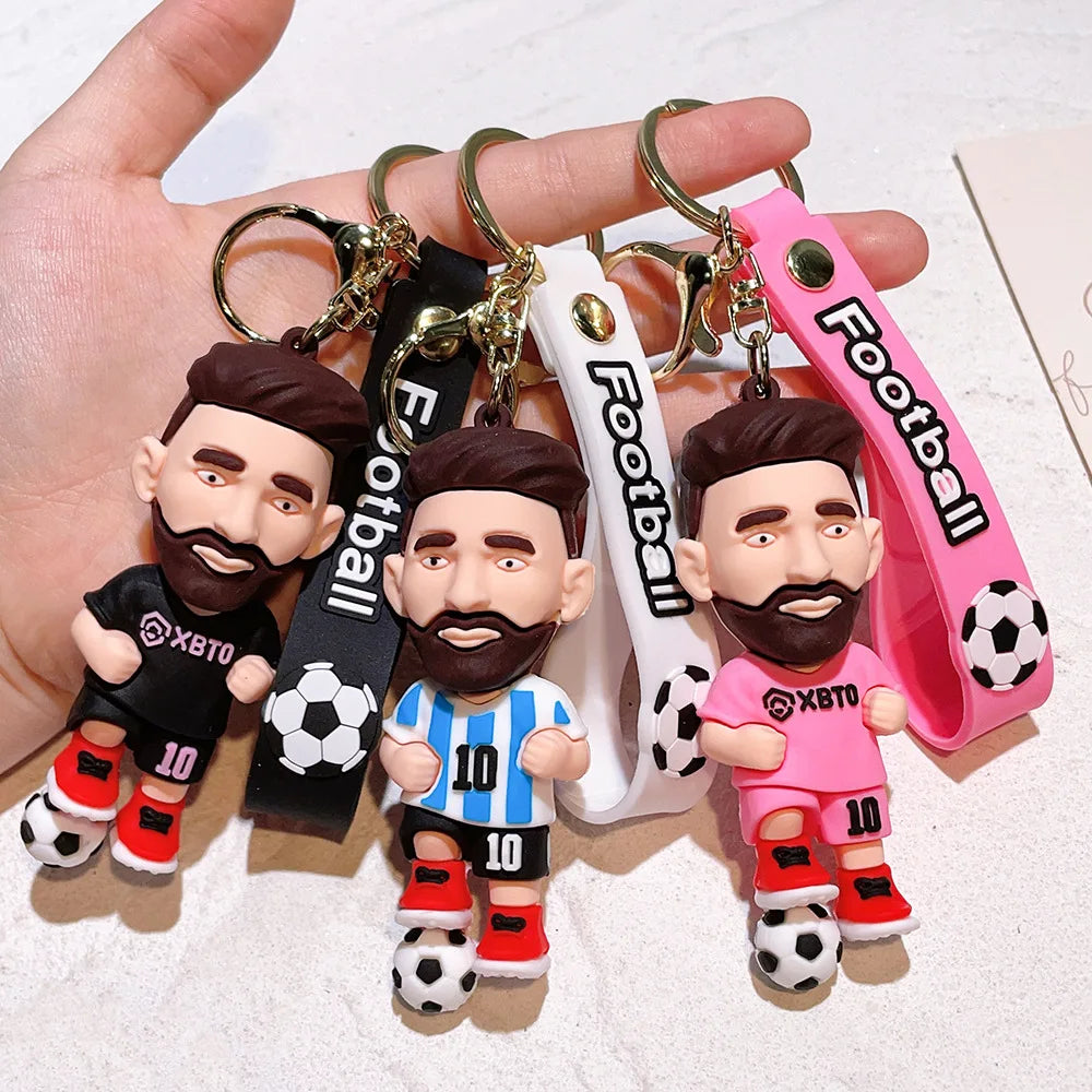 Football Jersey 2024 Keychain Cartoon Figures Soccer Birthday Party Supplies Toy Key Ring Messii Jerseys Souvenir for Men