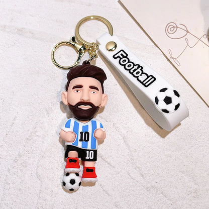 Football Jersey 2024 Keychain Cartoon Figures Soccer Birthday Party Supplies Toy Key Ring Messii Jerseys Souvenir for Men