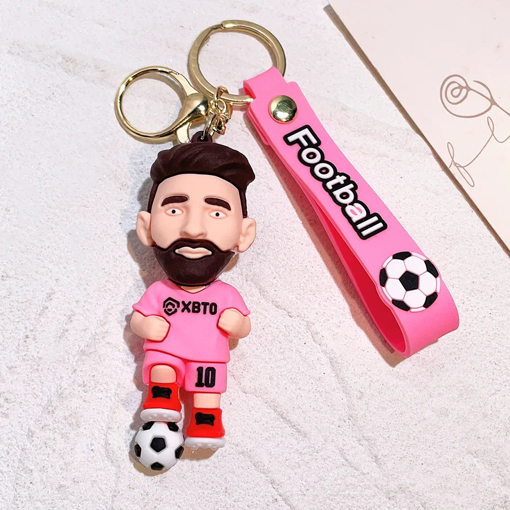 Football Jersey 2024 Keychain Cartoon Figures Soccer Birthday Party Supplies Toy Key Ring Messii Jerseys Souvenir for Men