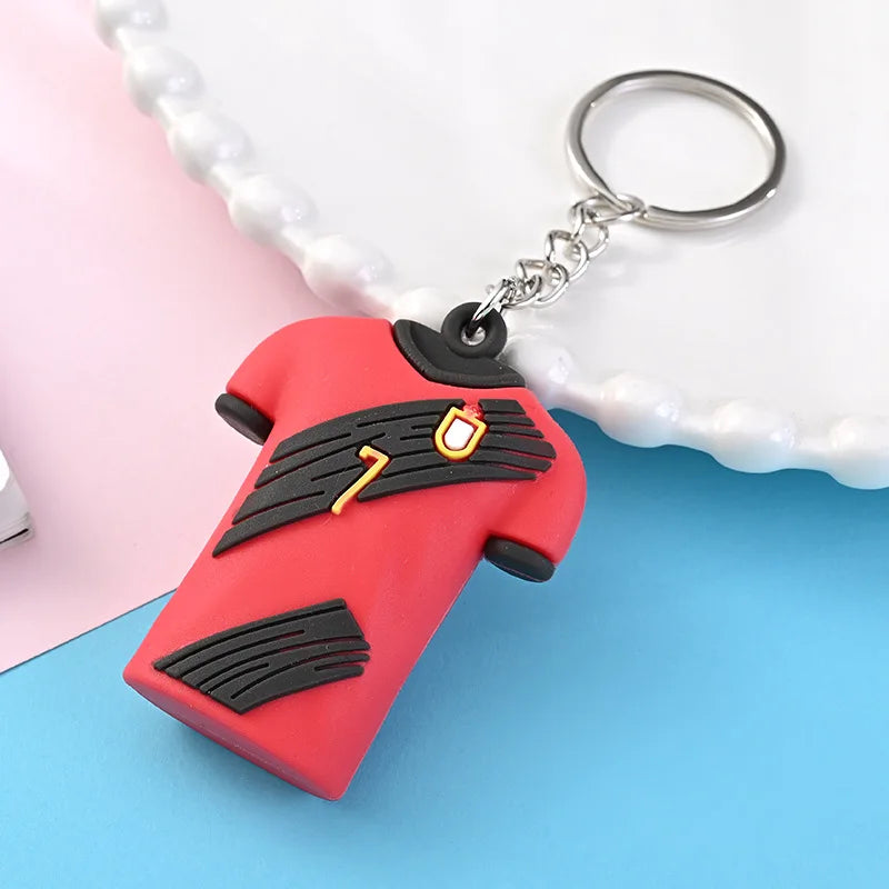 Football Jersey 2024 Keychain Cartoon Figures Soccer Birthday Party Supplies Toy Key Ring Messii Jerseys Souvenir for Men