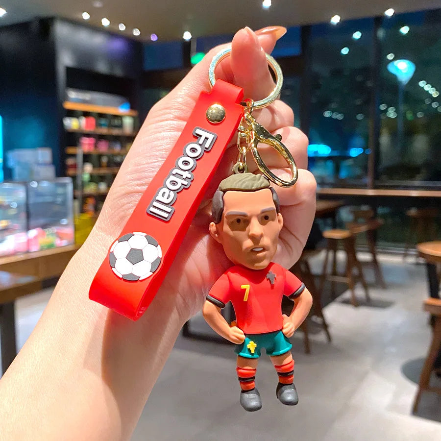 Football Jersey 2024 Keychain Cartoon Figures Soccer Birthday Party Supplies Toy Key Ring Messii Jerseys Souvenir for Men