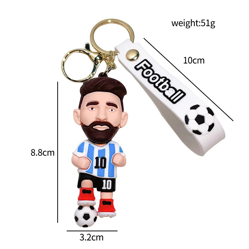 Football Jersey 2024 Keychain Cartoon Figures Soccer Birthday Party Supplies Toy Key Ring Messii Jerseys Souvenir for Men