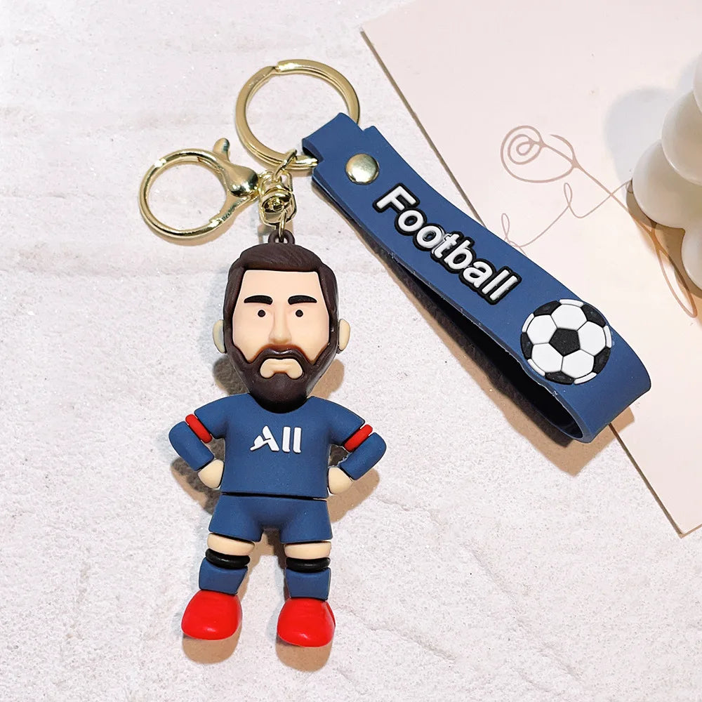 Football Jersey 2024 Keychain Cartoon Figures Soccer Birthday Party Supplies Toy Key Ring Messii Jerseys Souvenir for Men