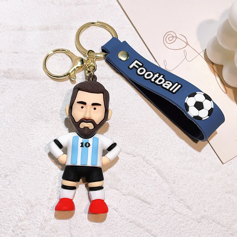 Football Jersey 2024 Keychain Cartoon Figures Soccer Birthday Party Supplies Toy Key Ring Messii Jerseys Souvenir for Men
