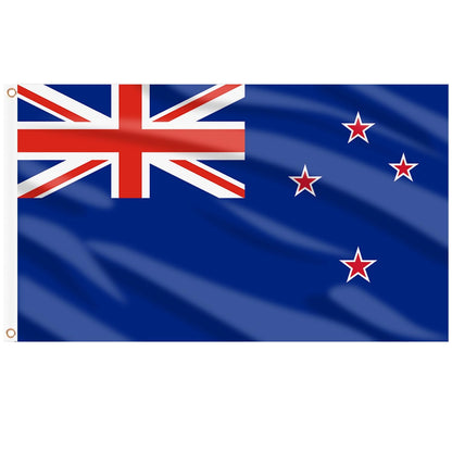 New Zealand Flag Kiwi Flag 3X5 Ft, Large New Zealand National Flags for outside - Double Side with Brass Eyelets for Olympic Party Decorations, Bar Garden Street Decoration Indoor Outdoor