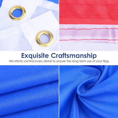 French Flag 3 X 5 Ft France Flag, Large France National Flags for outside - Double Side with Brass Eyelets for Olympic Party Decorations, Bar Garden Street Decoration Indoor Outdoor